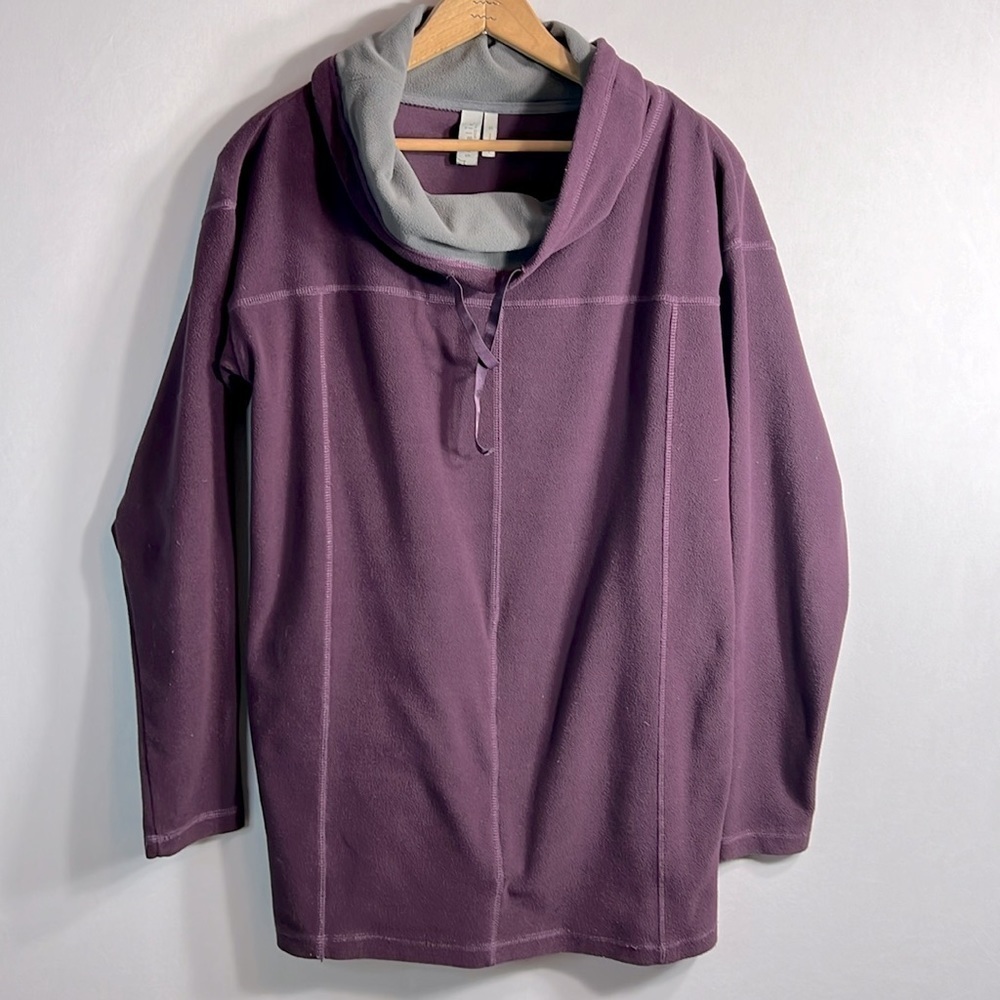 Sahalie Fleece Cowl Neck Pullover size S